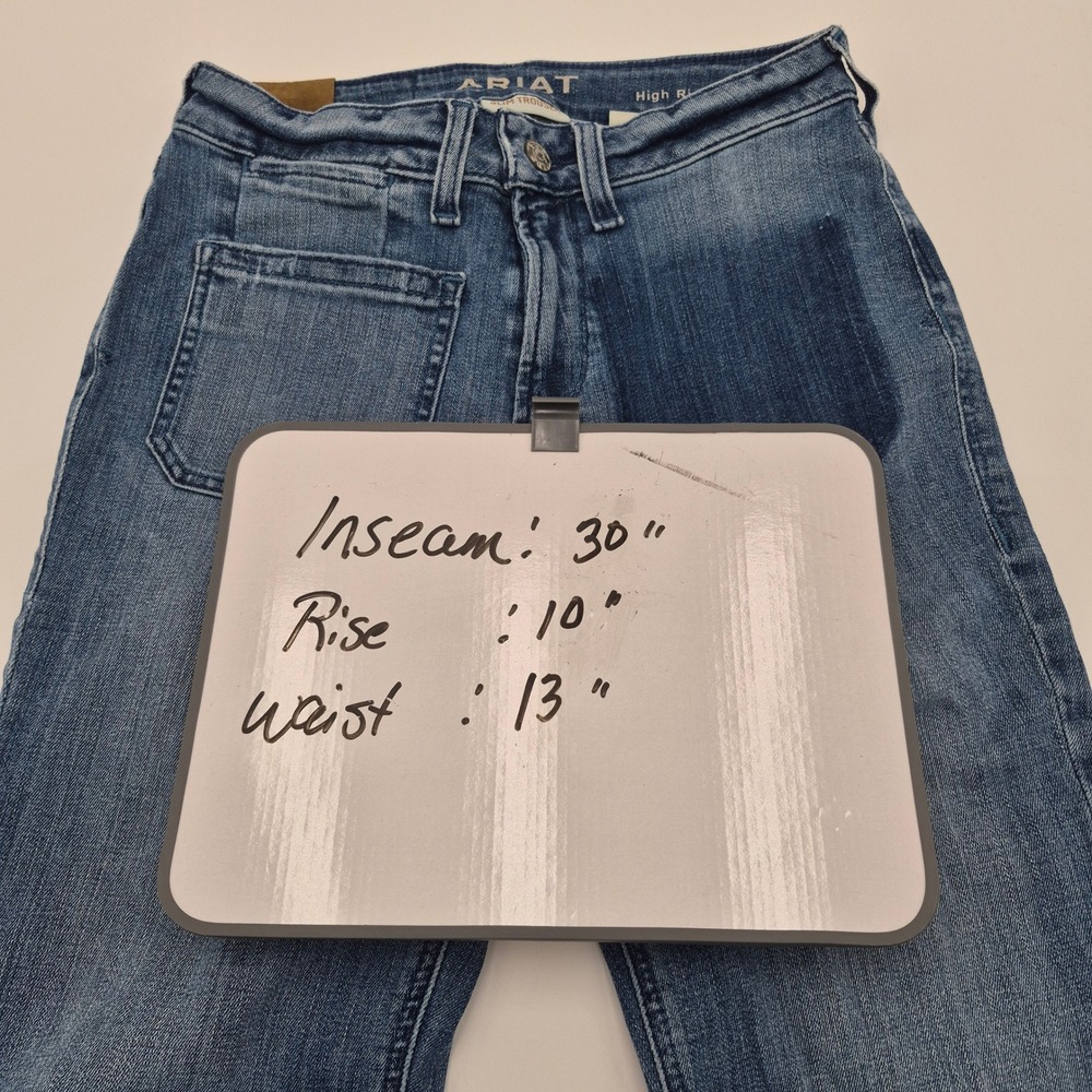 Ariat Denim High Rise Slim Trouser Jeans Alabama Wash Vivianne 27S 10037944 - Picture 6 of 7